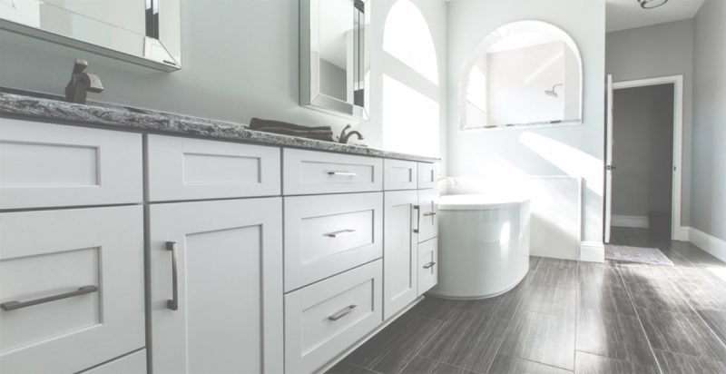 White Shaker Vanities Necs New England Cabinets And Stone 9443